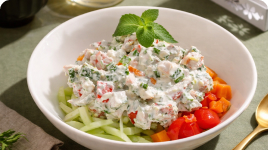 Crumble-based protein curry